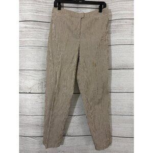 Piazza Sempione Brigirre Brown & White Gingham Pant Size 48/12